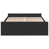 vidaXL Bettgestell mit Schubladen Schwarz 120x190 cm Holzwerkstoff