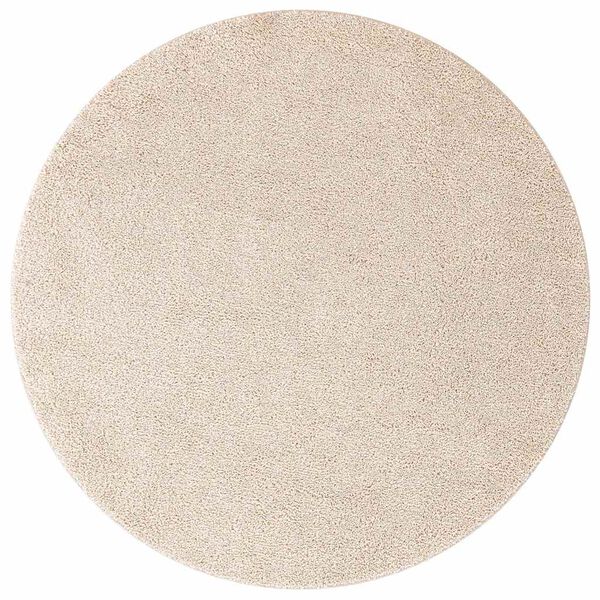 vidaXL Anti-Rutsch Shaggy Teppich Creme 120 x 120 cm PP