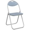 vidaXL Klappstuhl 8 Stk. Kunstleder Grau 48 x 43,5 x 81 cm