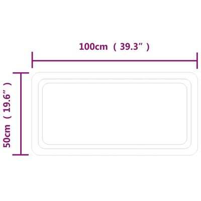 vidaXL LED-Badspiegel 100x50 cm