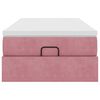 vidaXL Ottoman-Bett mit Matratze Rosa 80x200 cm Samt