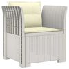 vidaXL 1-Sitzer Sessel mit Kissen Rattan-Look PP Wei&szlig;
