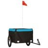 vidaXL Fahrradanh&auml;nger Schwarz und Blau 45 kg Eisen