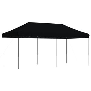 vidaXL Partyzelt Faltbar Pop-Up Schwarz 580x292x315 cm