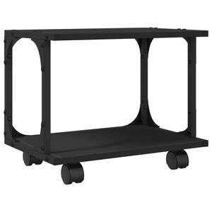 vidaXL Druckerst&auml;nder 2 Ablagen Schwarz 41x28x33,5 cm Holzwerkstoff
