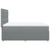 vidaXL Boxspringbett mit Matratze Hellgrau 160x200 cm Stoff