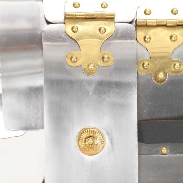 vidaXL Römischer Soldaten-Brustpanzer Replik LARP Silbern Stahl