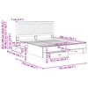 vidaXL Bettrahmen mit Kopfteil Wei&szlig; 160 x 200 cm Holzwerkstoff