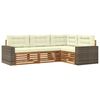 vidaXL Outdoor-Sofagarnitur 4 stk. Natur und Creme Polyester