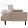 vidaXL Schlafsofa 2-Sitzer mit Hocker Taupe Mikrofasergewebe