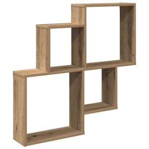 vidaXL Wandregal Artisan-Eiche 80x15x78,5 cm Holzwerkstoff