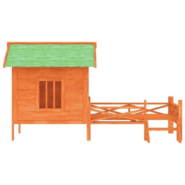 vidaXL Hundehütte Braun 159x120x88,5 cm Massivholz Kiefer