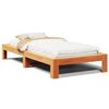 vidaXL Massivholzbett ohne Matratze Wachsbraun 90x200 Kiefernholz