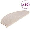 vidaXL Stufenmatten 10 Stk. 65x24x4 cm Taupe Halbrund Gro&szlig;