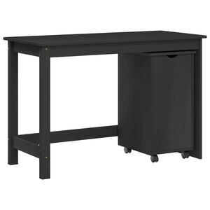 vidaXL Schreibtischschrank-Set 2 stk. Grau Massives Kiefernholz