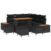 vidaXL Gartensofa-set 9 stk. 8-Sitzanzahl Schwarz Poly Rattan