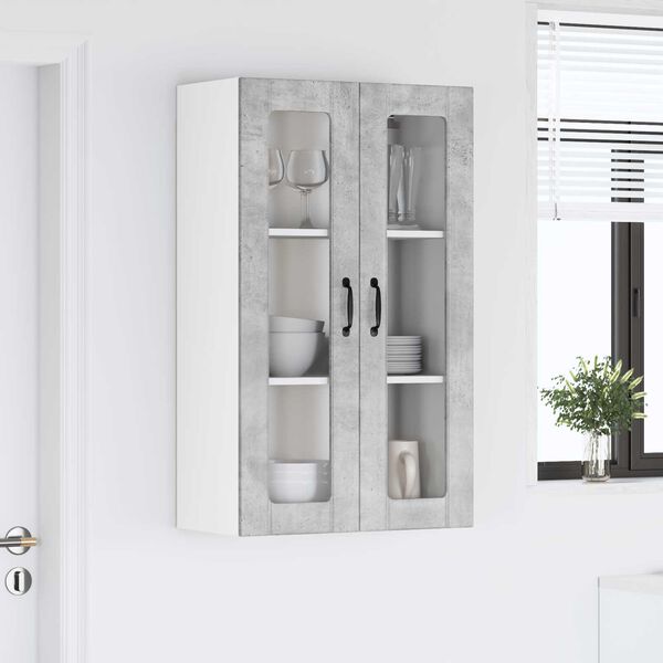 vidaXL K&uuml;chenwandschrank Beton Grau 60 x 31 x 100 cm Holzwerkstoff