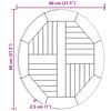 vidaXL Tischplatte Massivholz Teak Rund 2,5 cm 80 cm