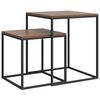 vidaXL Couchtisch-Set 2-tlg. Holzwerkstoff und Metall