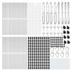 vidaXL Zaunpfosten Sonstiges 52 pcs Grau 3,2 x 3,2 x 200 cm Stahl