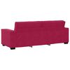 vidaXL 3-Sitzer-Sofa Weinrot 180 cm Samt