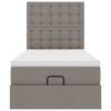 vidaXL Ottoman-Bett mit Matratze & LEDs Taupe 80x200 cm Stoff