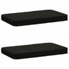 vidaXL 2-teilige Bankkissen VUGHT 2 pcs 100 % Polyester Schwarz