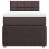 vidaXL Boxspringbett mit Matratze Dunkelbraun 90x190 cm Stoff