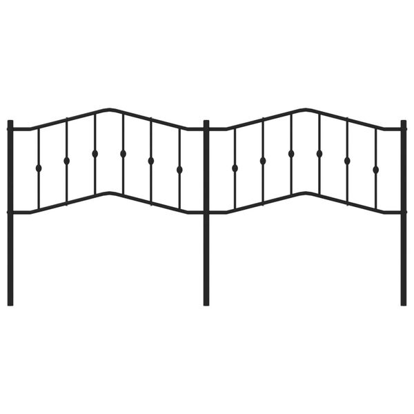 vidaXL Kopfteil Metall Schwarz 200 cm