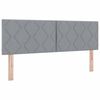 vidaXL Kopfteil Hellgrau 160 cm Stoff