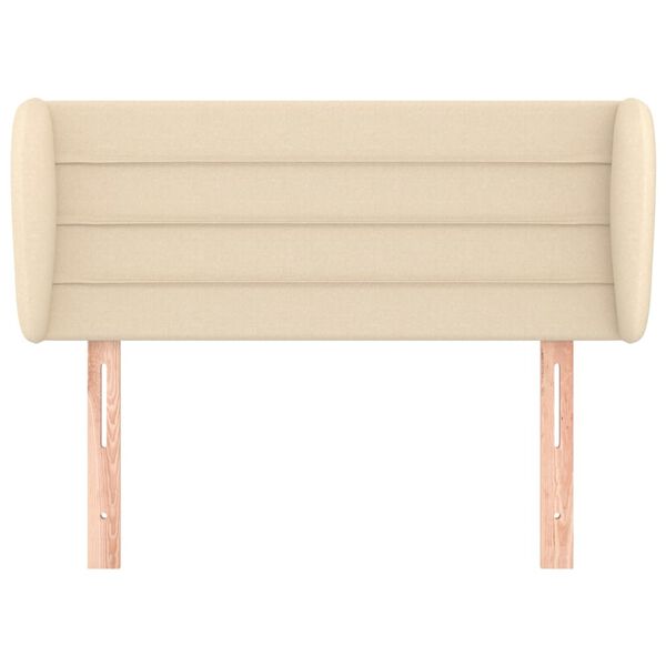 vidaXL Kopfteil mit Ohren Creme 93x23x78/88 cm Stoff