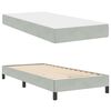 vidaXL Boxspringbett mit Matratze Hellgrau 80 x 200 cm Stoff
