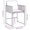 vidaXL Garten Essgruppe mit Kissen 5 pcs Beige Poly-Rattan