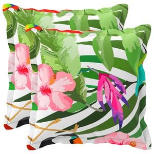 vidaXL Kissenbezug 2 stk. HOUTEN Schwarz 30 x 30 cm Polyester