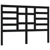 vidaXL Bett-Kopfteil Schwarz 126x4x104 cm Massivholz Kiefer