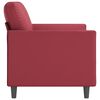 vidaXL 2-Sitzer-Sofa Weinrot 120 cm Kunstleder