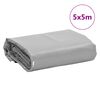 vidaXL Abdeckplane Grau 5x5 m 650 g/m&sup2;
