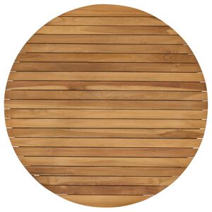 vidaXL Tischplatte &Oslash; 80 x 3,5 Rund Massives Teakholz Natur