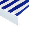 vidaXL Markisenbespannung Canvas Blau & Wei&szlig; 400x300 cm
