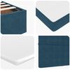 vidaXL Ottoman-Bett mit Matratzen & LEDs Dunkelblau 140x190 cm Samt