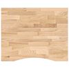 vidaXL Schreibtischplatte Unbehandelt 100x80x2,5 cm Massivholz Eiche