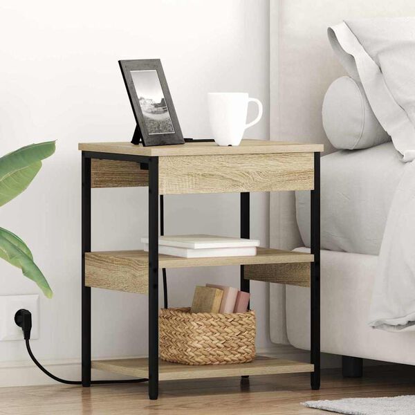 vidaXL Nachttisch 2 pcs Sonoma-Eiche 41 x 31 x 51 cm Holzwerkstoff