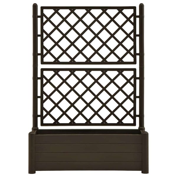 vidaXL Pflanzkübel mit Spalier 100x43x142 cm PP Mokka