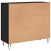 vidaXL Sideboard Schwarz Eichen-Optik 90 x 32,5 x 80 cm Holzwerkstoff