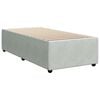 vidaXL Boxspringbett mit Matratze Hellgrau 90x200 cm Samt