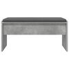 vidaXL Flurbank mit Kissen Beton Grau 83 x 38 x 40 cm