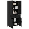 vidaXL Highboard Schwarz Eichen-Optik 69,5 x 34 x 180 cm Holzwerkstoff