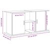 vidaXL Aquariumst&auml;nder Schwarz Eichen-Optik 121x41x58 cm Holzwerkstoff