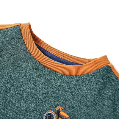 Kinder-Sweatshirt Dunkelgrün Melange 92