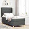 vidaXL Boxspringbett mit Matratze Dunkelgrau 200 x 90 cm Stoff